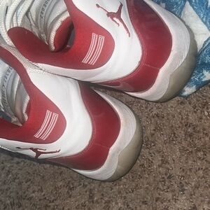 Jordan Athletic Shoes Red and White